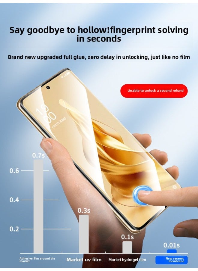 For Opporeno9 Tempered Film 11reno5pro Mobile Phone Film 6por 10 Opporone3 Full Screen 5-Colour:8k Ultra-clear [imported Ceramic Film] Full Glue Unlocks In Seconds★Three-pack-Size:OPPO Reno7 Pro