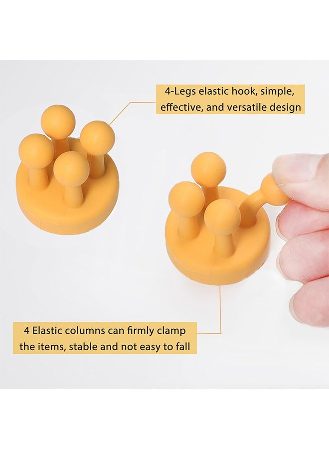 Peachjoy Silicone Toothbrush Holders for Bathrooms - 6Pcs Razor Holder for Shower Wall Mounted Self Adhesive Multifunctional Cute Hook for Kids Hanging Tooth Brush for Kitchen Living Room Office - Image 3
