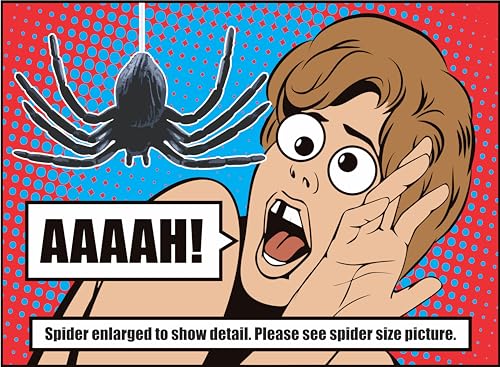 Larkmo Fake Spider Prank Kit Telescoping Antenna Stick Adjustable Web String Length Real Looking Spider Drops Down from Web Funny Joke for Kids Men Women Great for Office Class Parties More - Image 5