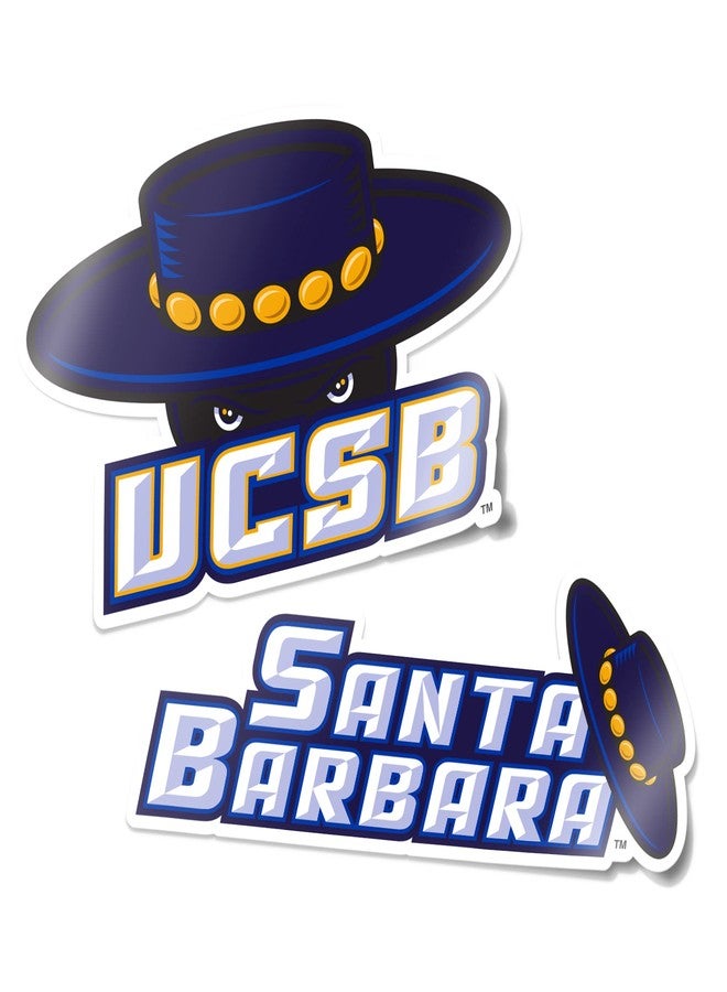 Desert Cactus University of California Santa Barbara Sticker Cal Santa Barbara Gauchos Vinyl Decal Laptop Water Bottle Car Scrapbook Sheet (4 Inch Set V1) - Image 1