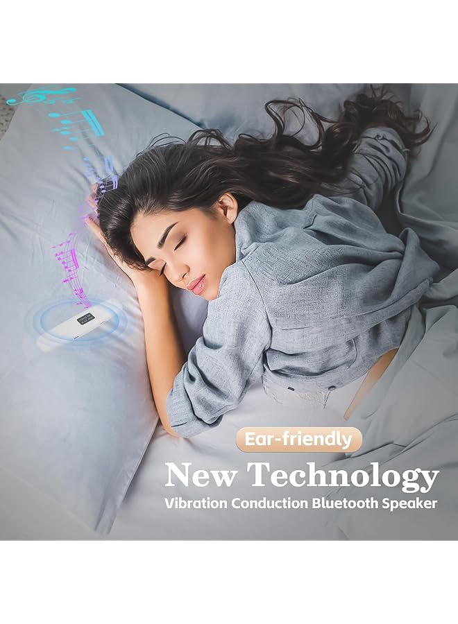 erorex Pillow Speaker Silent Bluetooth Wireless Speaker Under Pillow Sleep Aid White Noise Stereo Sound Machine For Baby Adults Kids Bone Conduction Supports Tf Function Office Privacy Home Gift  - Image 2