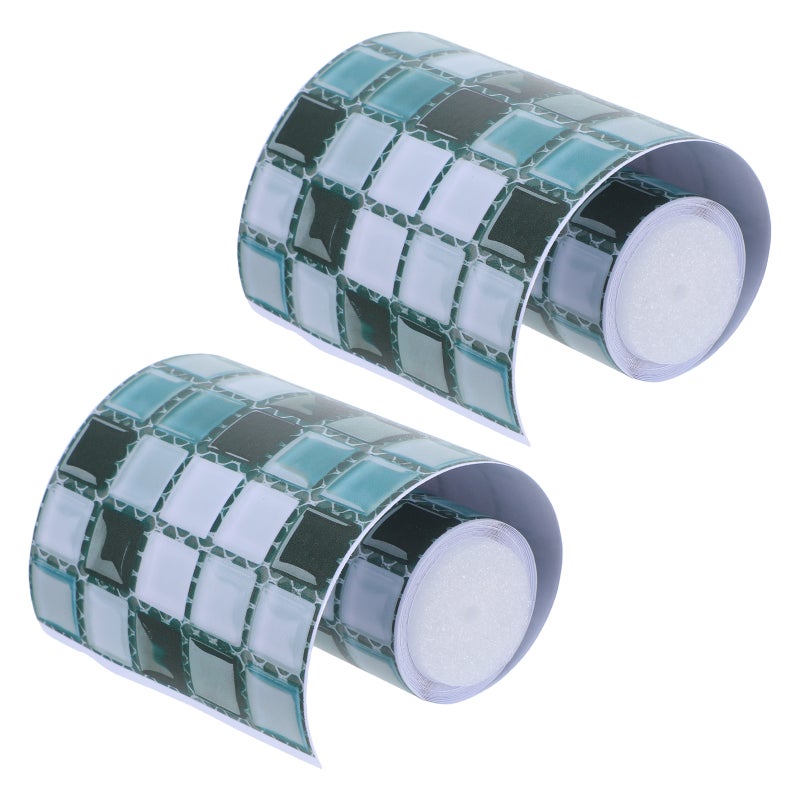 2 Rolls Checked Bulletin Board Borders Roll - Self-Adhesive Wall Chalkboard Sticker - Peel And Stick Notice Boards Trim Border For School Office Parties Holiday Events - Image 5