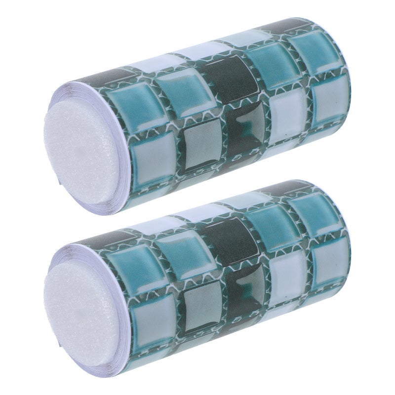 2 Rolls Checked Bulletin Board Borders Roll - Self-Adhesive Wall Chalkboard Sticker - Peel And Stick Notice Boards Trim Border For School Office Parties Holiday Events - Image 4