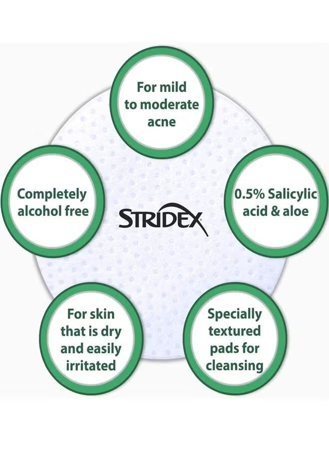 Stridex 55 Pads Daily Care Medicated Acne Pads (Mild Strength) Acne Treatment For Face,Reduces The Number Of Acne Pimples And Blackheads And Allows Skin To Heal - Image 5