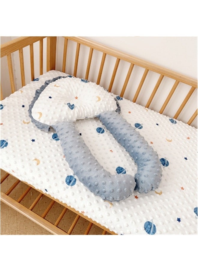 Beauenty - 2 PCS Baby Anti Roll Side Sleep Pillow With Connecting Bands Adjustable Infant Positioning Neck Back Cushion Accompany Sleeping Pillows For Unisex Toddlers - Image 1