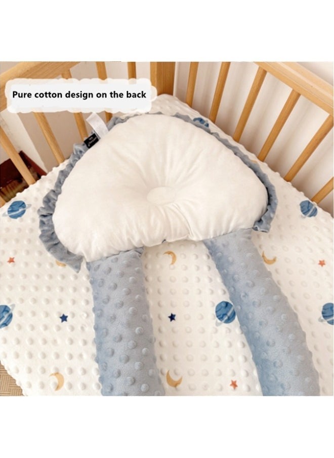 Beauenty - 2 PCS Baby Anti Roll Side Sleep Pillow With Connecting Bands Adjustable Infant Positioning Neck Back Cushion Accompany Sleeping Pillows For Unisex Toddlers - Image 1