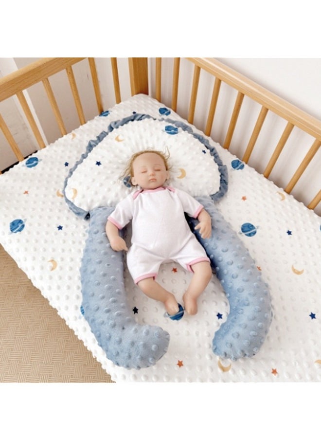 Beauenty - 2 PCS Baby Anti Roll Side Sleep Pillow With Connecting Bands Adjustable Infant Positioning Neck Back Cushion Accompany Sleeping Pillows For Unisex Toddlers - Image 1