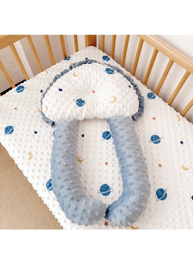 Beauenty - 2 PCS Baby Anti Roll Side Sleep Pillow With Connecting Bands Adjustable Infant Positioning Neck Back Cushion Accompany Sleeping Pillows For Unisex Toddlers - Image 1