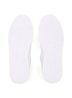TOMMY HILFIGER Women's Enamel Flag Basketball Trainers, White - Leather  - Image 5