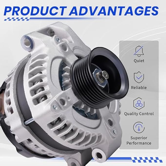 TSSLIIN High Output Alternator for-Honda Accord 2003-2007, Civic 2006-2010, CR-V 2007-2009, Element 2003-2009, For-Acura CSX 2006-2008, TSX 2004-2008, 100Amp CW 7-Groove Upgraded OE# 31100-RAA-A01 - Image 5