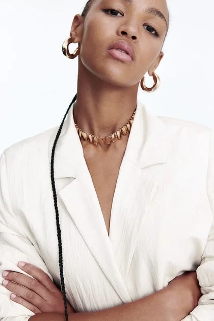 H&M Textured-weave blazer