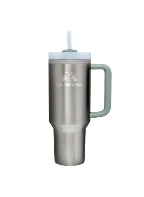 MAR & OMA Stainless Steel Vacuum Insulated Tumbler with Lid and Straw for Water, Iced Tea or Coffee, and Smoothie, 40 Oz Quencher H20