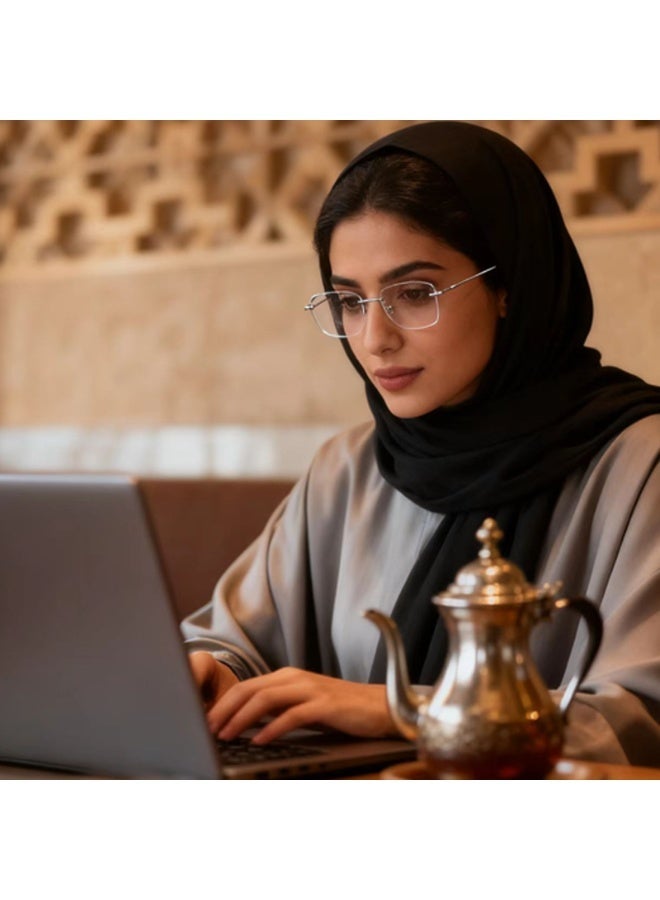 جيكومو نظارات حجب الضوء الأزرق مناسبة للرجال والنساءللقراءة وحماية من الأشعة فوق البنفسجية ومنع تعبالعين وألعاب قراءة الكمبيوتر والتلفزيون - Image 4