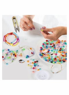 KASTWAVE Acrylic Smiley Face Beads, 6x10mm Colorful Mixed Resin Charms Beads Happy Face Beads for DIY Jewelry Making  - Image 2