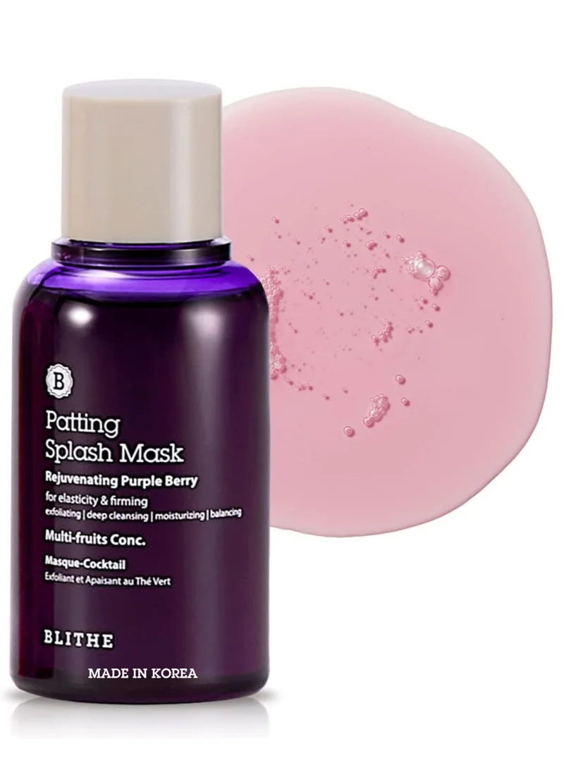 Blithe Patting Splash Mask Rejuvenating Purple Berry, 70ml - Deep Pore Cleansing Mask, K beauty, Exfoliating Dead Skin, Blackhead Removal, Korean Skincare with Nourishing Complex Fruit Extract