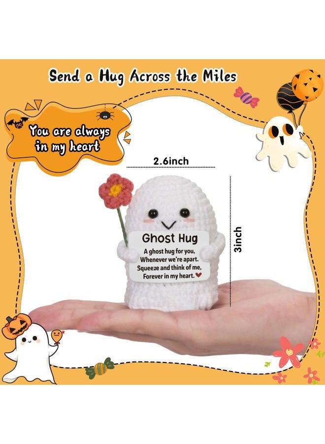 Frabaca Long Distance Relationship Gift, Handmade Crochet Ghost Plush “Ghost Hug, Thoughtful Present for Best Friends, Couples, Cancer Patient,Comfort for Apart Moments, Unique Artisan Crafted Hug Token - Image 2