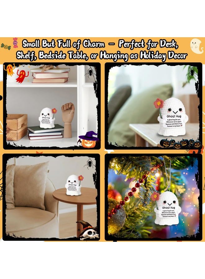 Frabaca Long Distance Relationship Gift, Handmade Crochet Ghost Plush “Ghost Hug, Thoughtful Present for Best Friends, Couples, Cancer Patient,Comfort for Apart Moments, Unique Artisan Crafted Hug Token - Image 5