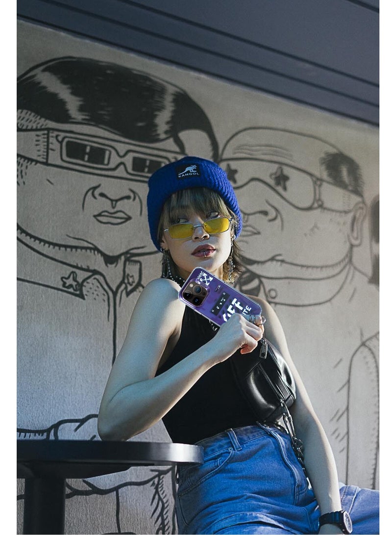 Wtech More Series Colorful Design Protective Case Cover For Apple iPhone 13 Pro 2021 Purple/Black - Image 4