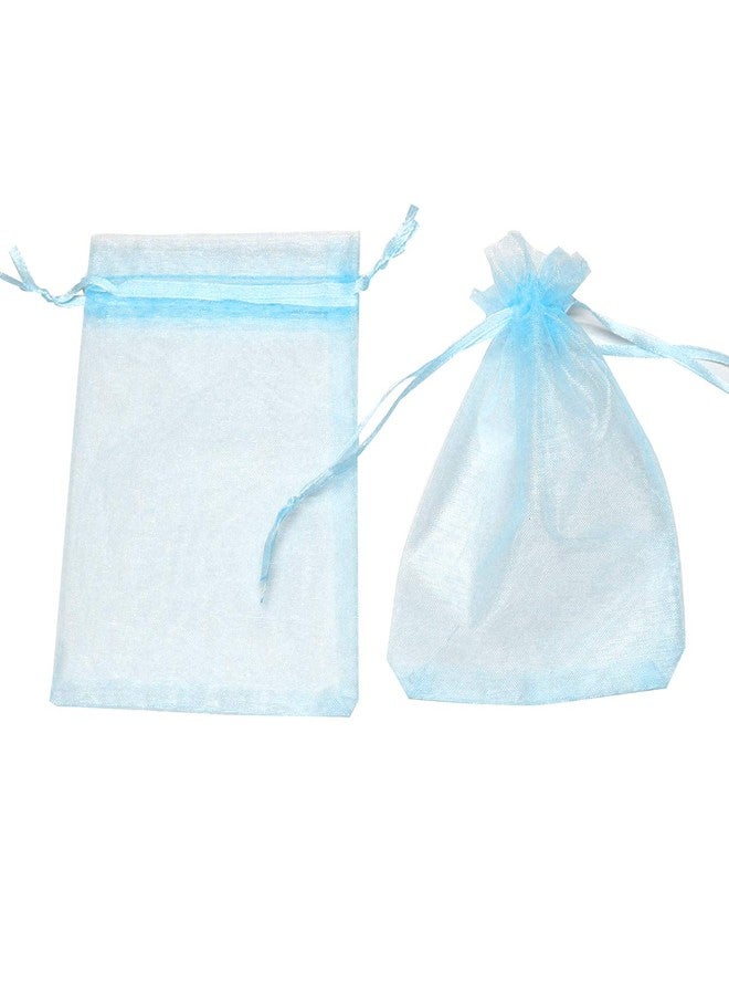 Bezall Dealglad 50pcs Drawstring Organza Jewelry Candy Pouch Christmas Wedding Party Favor Gift Bags (4x5 Inch, Sky Blue) - Image 3