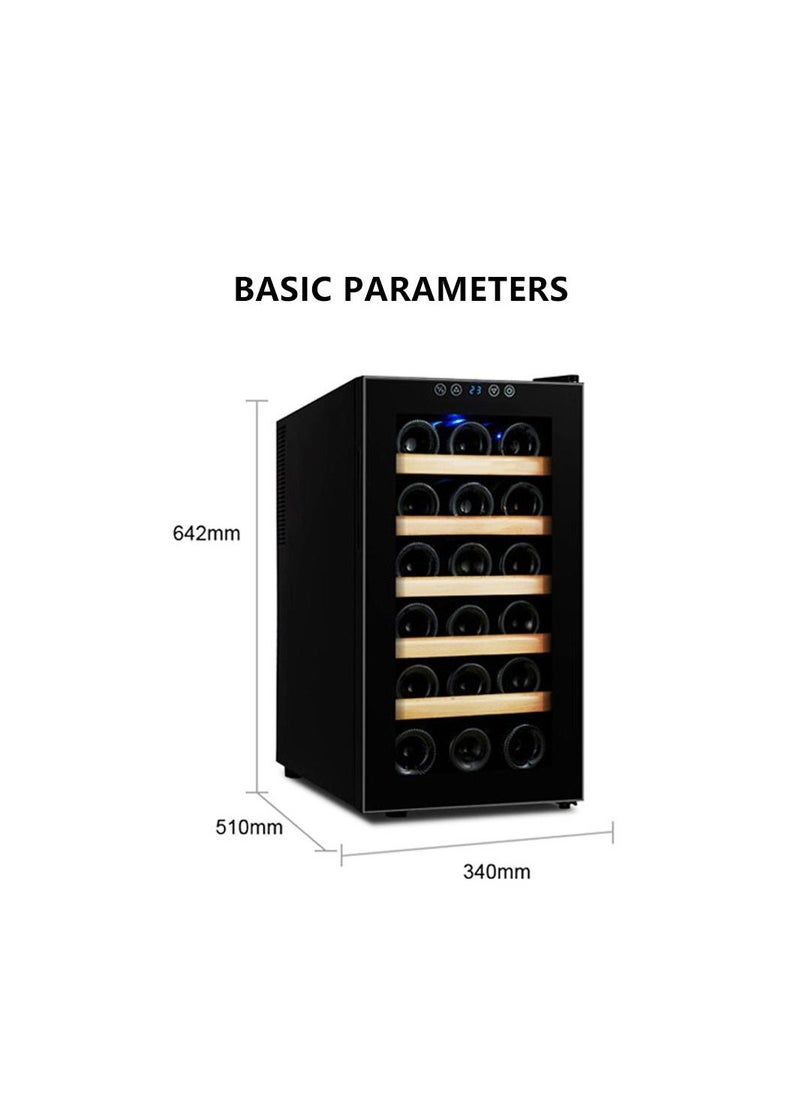 Generic - 18 Bottles Red Wine Cabinet Constant Temperature Wine Cabinet Home Refrigerator Built in LED Lights - Image 1