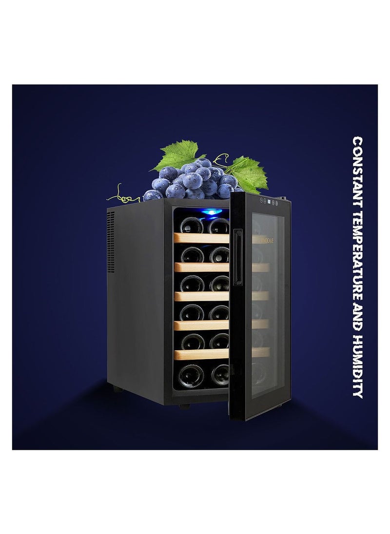 Generic - 18 Bottles Red Wine Cabinet Constant Temperature Wine Cabinet Home Refrigerator Built in LED Lights - Image 1