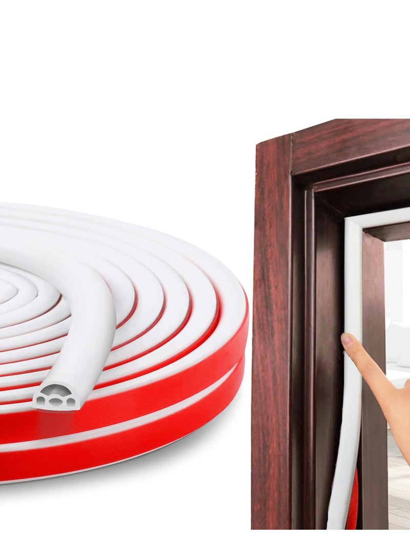 StickGuard StickGuard Door Seal Strip, Weather Stripping for Door Insulation and Door Soundproofing, 19.5 Feet D Shape Silicone Weatherstripping Gap Blocker for Sound Proof Door Frame - Weather Strip for Doors  - Image 1
