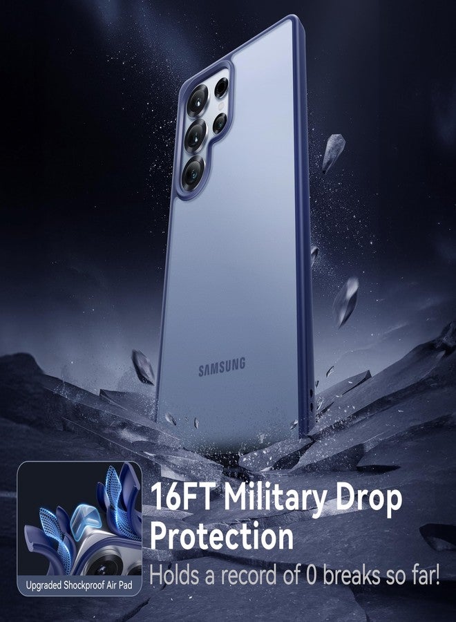 CASEKOO Genuine Official for Samsung Galaxy S25 Ultra Case [16FT Military Drop Protection] [Anti Stain Tech] Slim Matte Translucent Shockproof Protective S25 Ultra Case 6.9'', Blue - Image 2