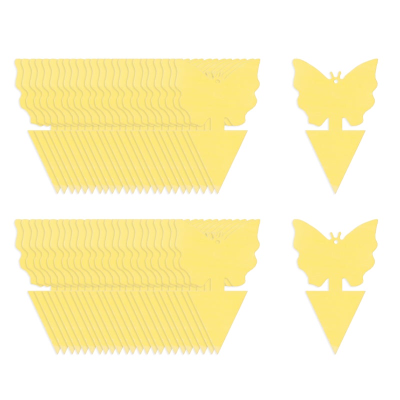 50Pcs Sticky Bug Trap Dual-sided Sticky Flying Insect Traps Indoor Outdoor House Plants Fly Paper for Fruit Fly Fungus Gnat Thrip - Image 1