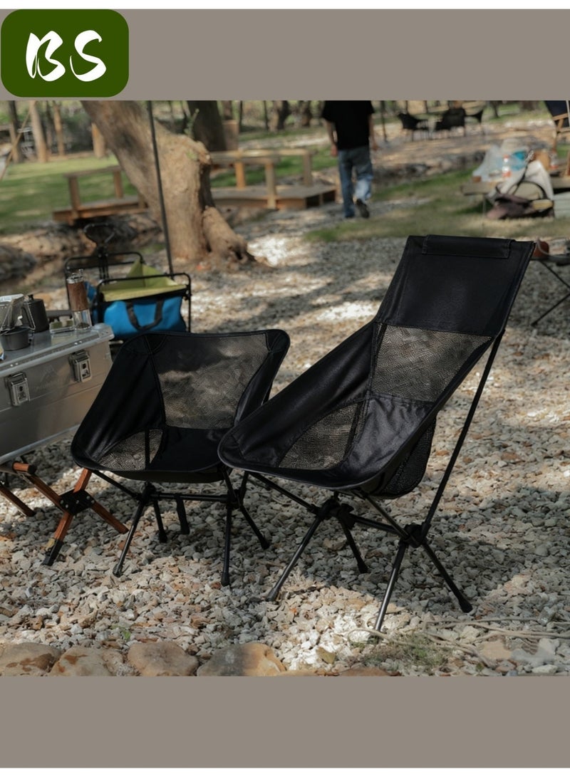 BS Folding Portable Outdoor Camping Chair | 120KG Load Capacity High-Back Camping Chair | Folding Chair with Handbag | High-Back Oxford Cloth | Ultralight Folding Beach Chair - Image 5
