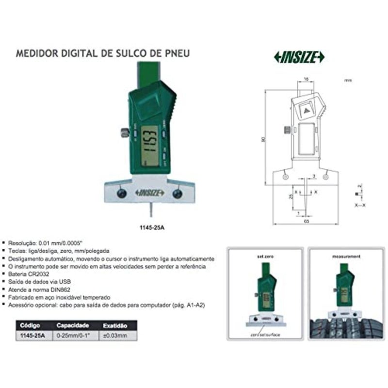 Digital Depth Gauge for precision measurement in industrial applications, made of stainless steel, black with silver accents, featuring high accuracy and easy-to-read LCD display - Image 3