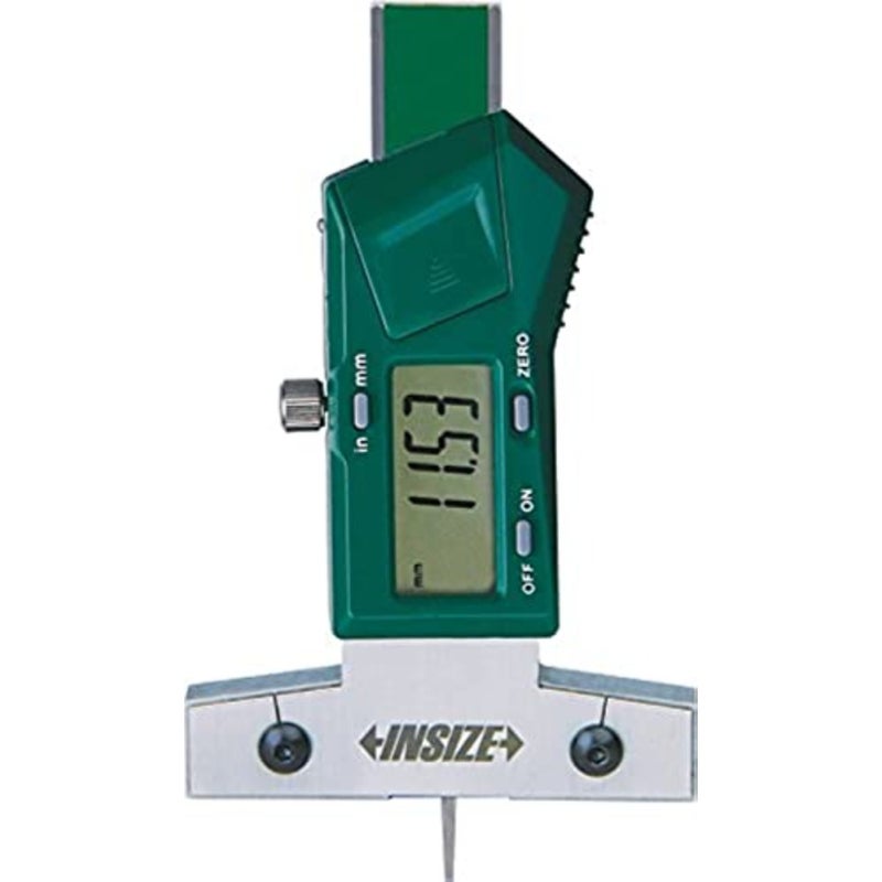 Digital Depth Gauge for precision measurement in industrial applications, made of stainless steel, black with silver accents, featuring high accuracy and easy-to-read LCD display - Image 1