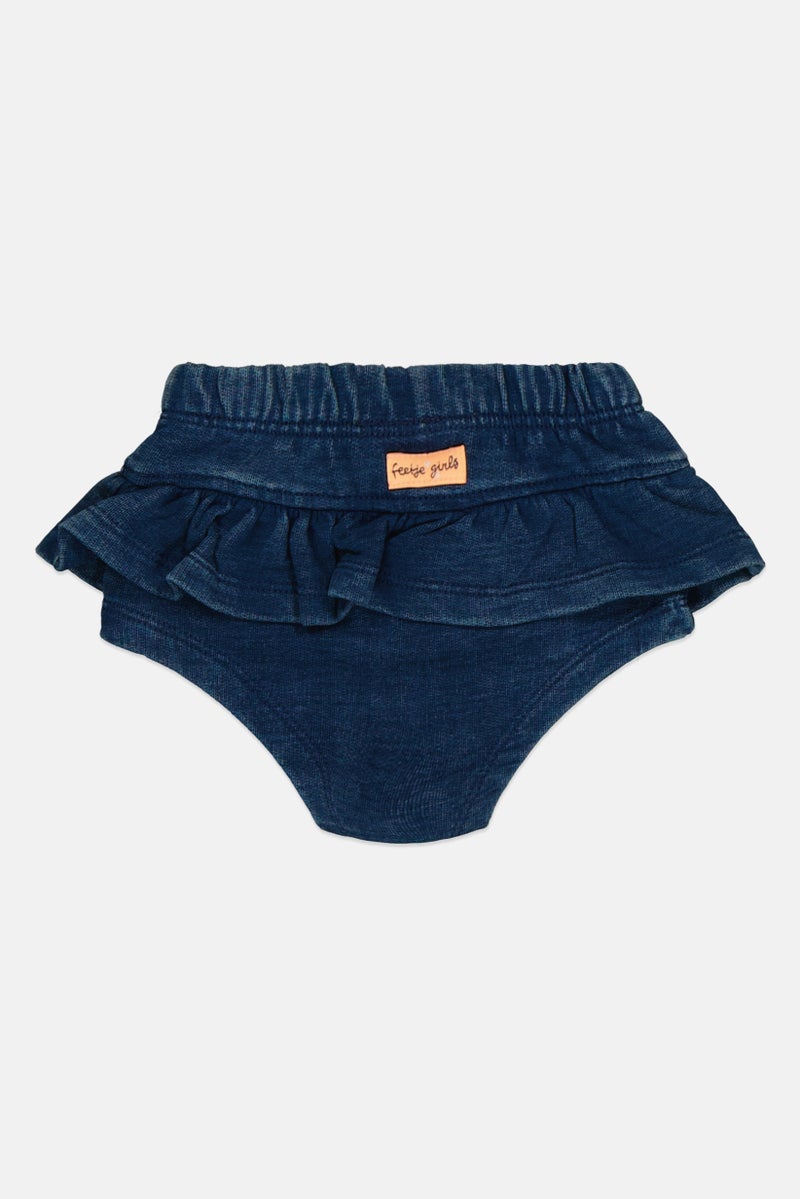 Feetje Toddlers Girl Dark Washed Panty, Navy Blue - Image 2