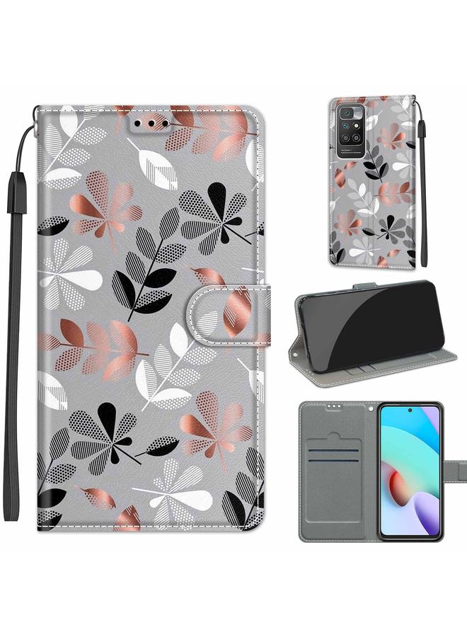 The Bros Voltage Coloured Drawing Magnetic Clasp Horizontal Flip PU Leather Case with Holder & Card Slots For Xiaomi Redmi 10