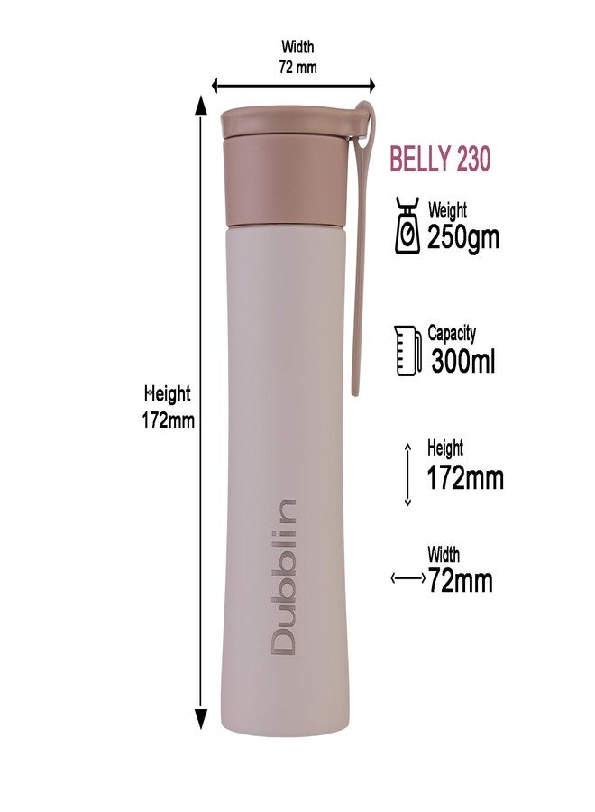 Dubblin Belly Water Bottle 230 ml| Double Wall Vacuum Insulated Stainless Steel Bottle | Keeps Water Hot & Cold | No Sweat | Leak Proof | BPA Free, Color-White - Image 3