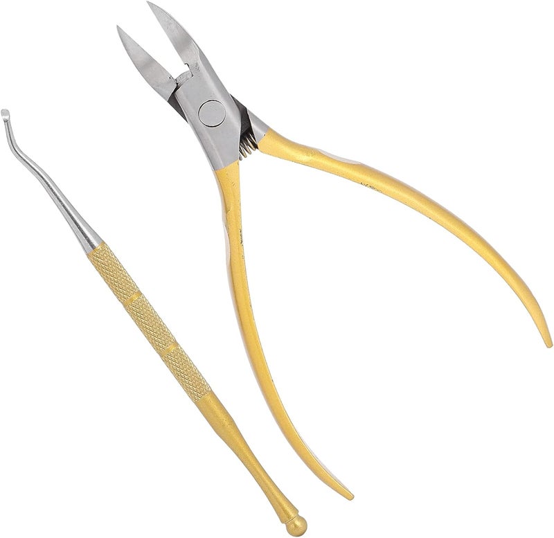 Cuticle Remover, Cuticle Trimmer Nipper Toe Nail Clipper Pedicure Remover Tools Cuticle Trimmer Cuticle Nippers for Ingrown Toenail (Gold) - Image 2
