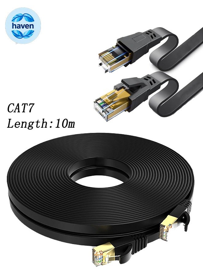 هافن كابل إيثرنت عالية السرعة CAT7 10m ، 10Gbps 600Mhz محمي كابل تصحيح الإنترنت للألعاب PS5 PS4 PS3 Xbox ، التبديل ، الراوتر ، المودم - Image 1