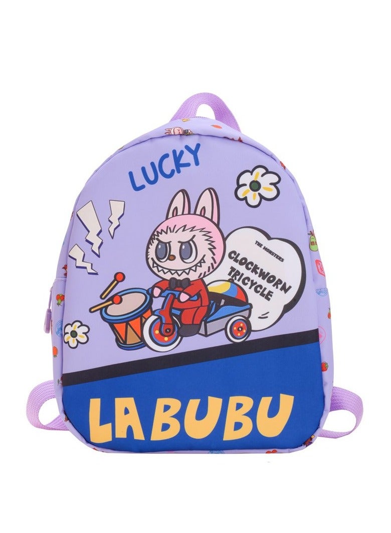 لابوبو حقيبة ظهر لابوبو العصرية للأطفال، حقيبة ظهر أنيقة كاجوال، حقيبة مدرسية أنيقة برسومات كرتونية لطيفة، مقاس 27*22*10 سم.