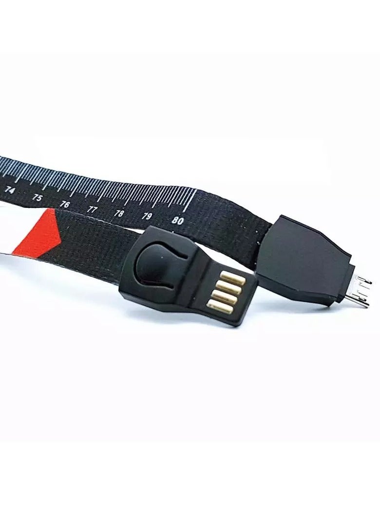 Vaptio - 5 in 1 Lanyard (1 Meter) with Charging Data Cable Lightning, Micro B & Type C - Image 1