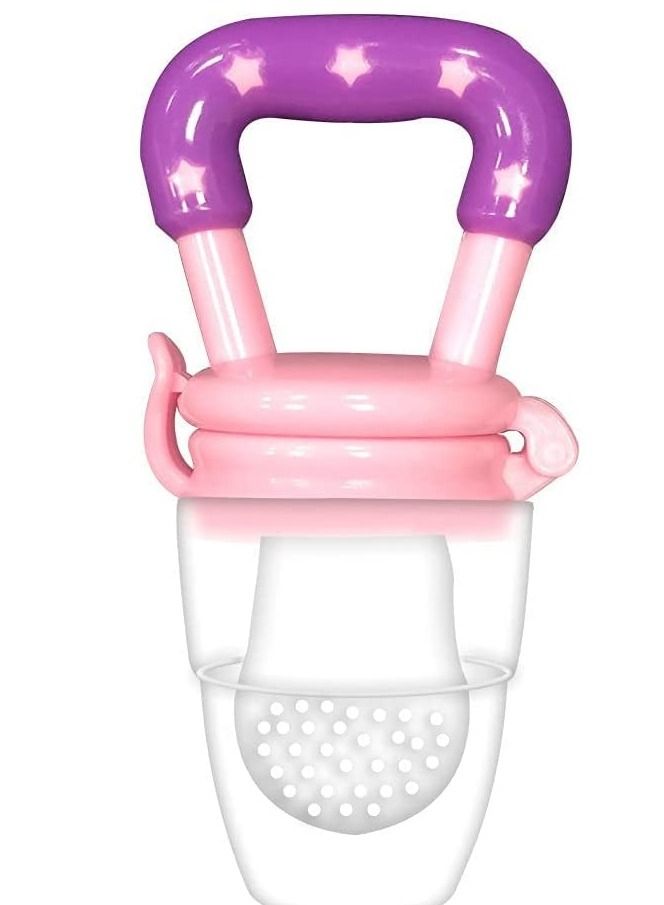 AS SEEN ON TV Baby Fresh Fruit & Vegetable Food Feeder Bottle Pink - Image 1