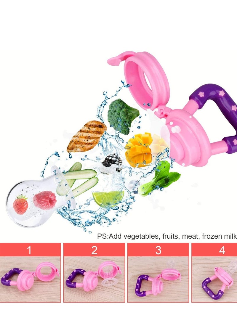 AS SEEN ON TV Baby Fresh Fruit & Vegetable Food Feeder Bottle Pink - Image 3