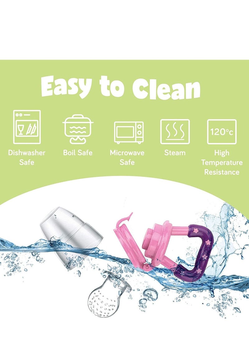 AS SEEN ON TV Baby Fresh Fruit & Vegetable Food Feeder Bottle Pink - Image 4