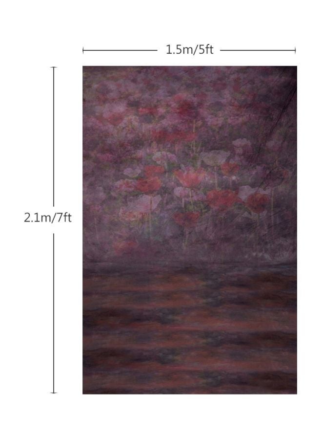 NIBEMINENT Flower Themed Photography Background Pink/Purple  - Image 4