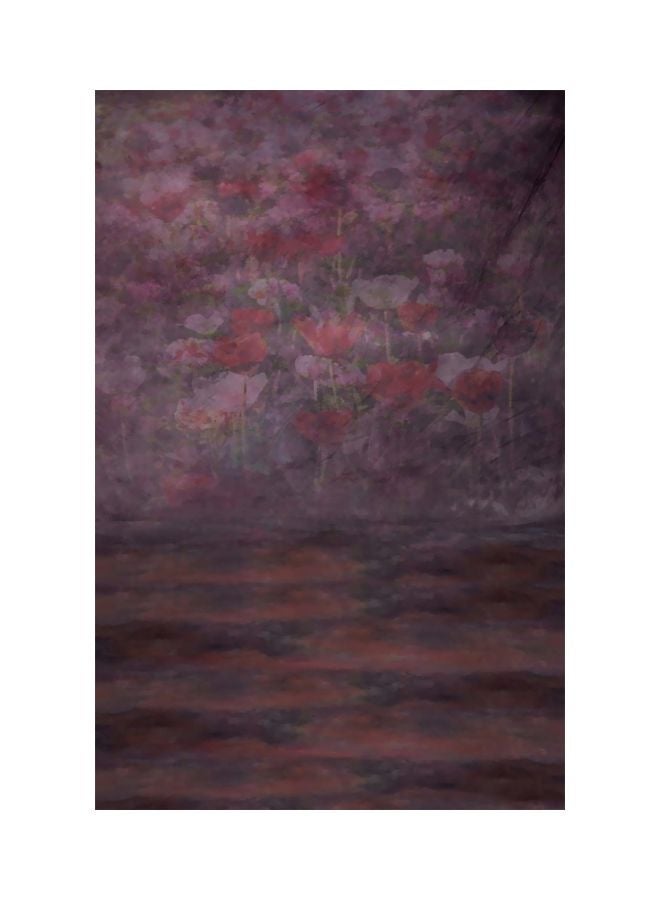 NIBEMINENT Flower Themed Photography Background Pink/Purple  - Image 1