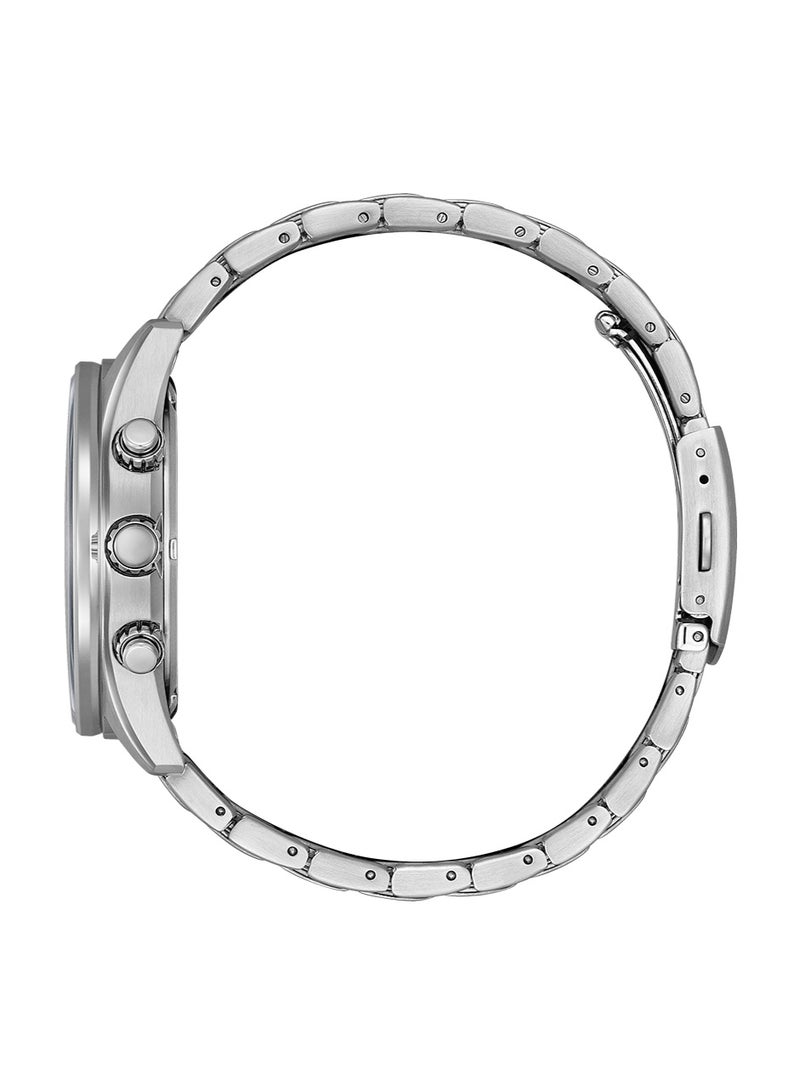 CITIZEN Eco-Drive Chronograph Men's Watch CA0770-72M, 43 mm Blue Dial, Stainless Steel Case & Bracelet, 100 m WR - Image 2