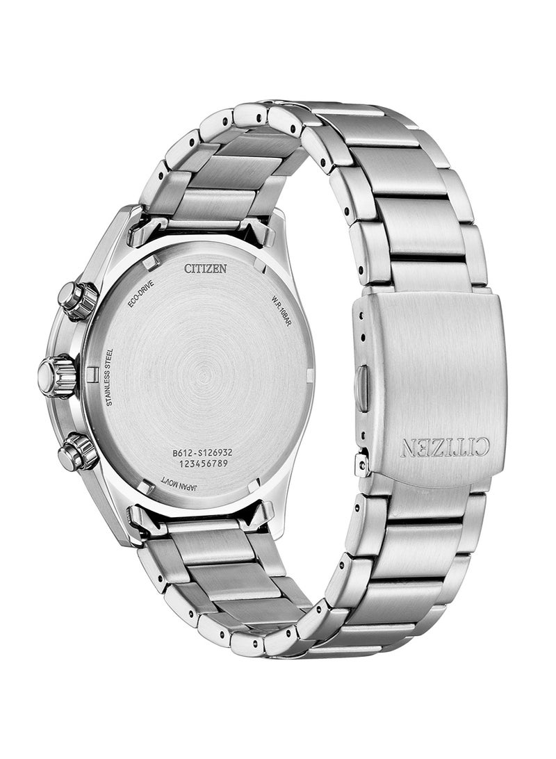 CITIZEN Eco-Drive Chronograph Men's Watch CA0770-72M, 43 mm Blue Dial, Stainless Steel Case & Bracelet, 100 m WR - Image 3