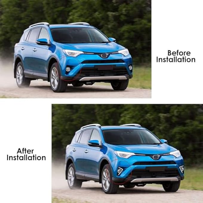 ريحني مصابيح تشغيل نهارية لسيارة تويوتا راف 4 موديل 2016 و2017 و2018، مصابيح ضباب أمامية، ضوء إشارة انعطاف كهرماني، بديل لمصابيح دريللي لسيارة راف 4، ضوء ضباب ليد مع إطار - Image 5