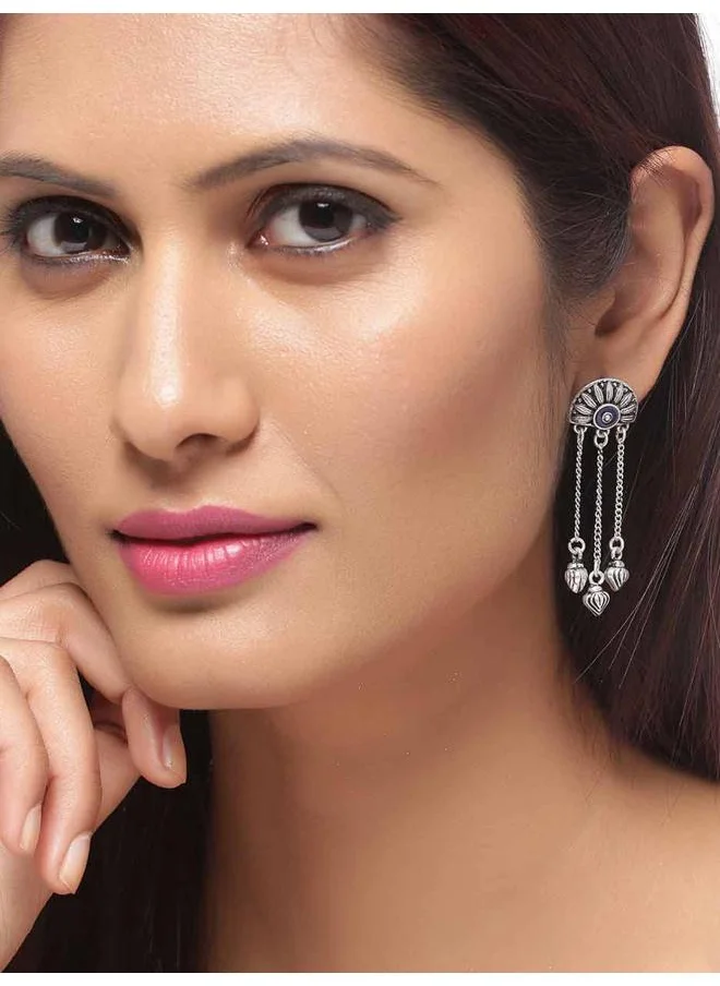 VOYLLA Mandala Half Moon Tassels Earrings