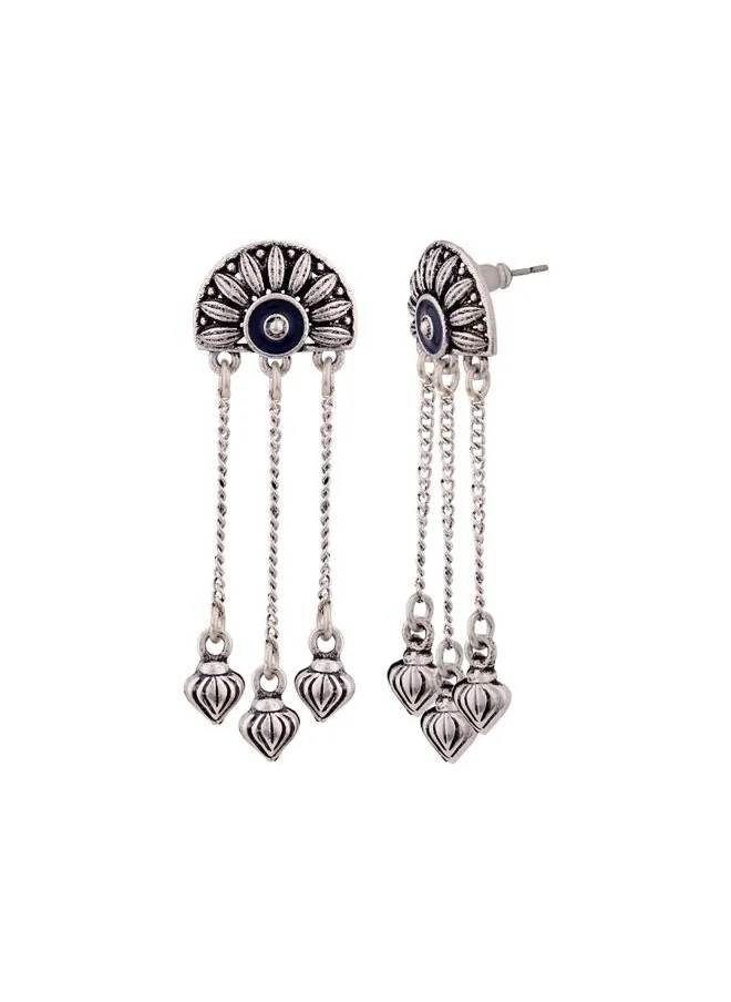 VOYLLA Mandala Half Moon Tassels Earrings