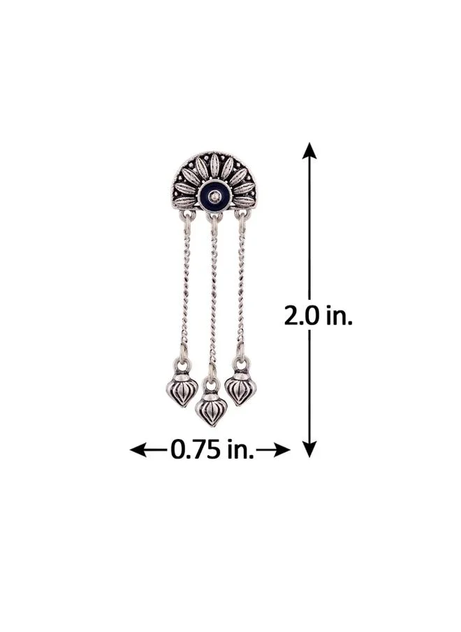 VOYLLA Mandala Half Moon Tassels Earrings