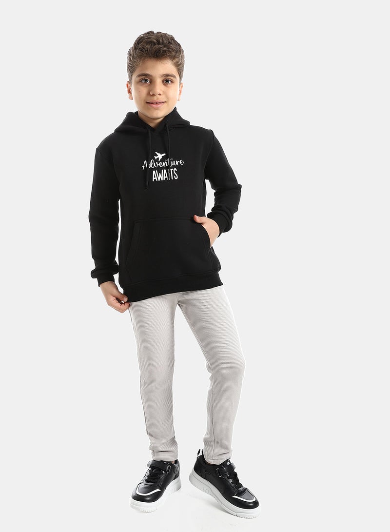 Andora Black Sweatshirt Long Sleeves Printed pattern - Image 5